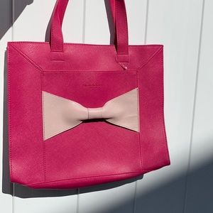 Elizabeth Arden hot pink tote bag
